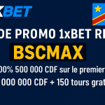Code promo 1xBet RDC BSCMAX : 500 000 + 2 000 000 CDF de bonus en 2025